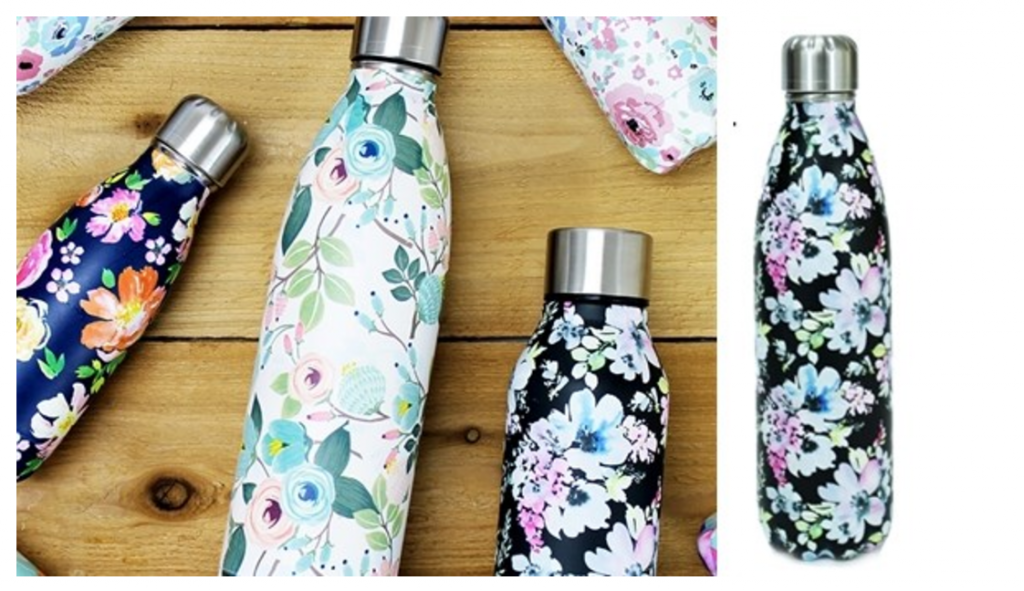 25oz Floral Stainless Steel Bottles 4 Different Styles $16.50! (Reg. $43.75)