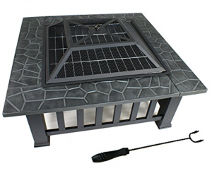 32″ Outdoor Square Metal Fire Pit & Stove $85.59! (Reg. $159.00)