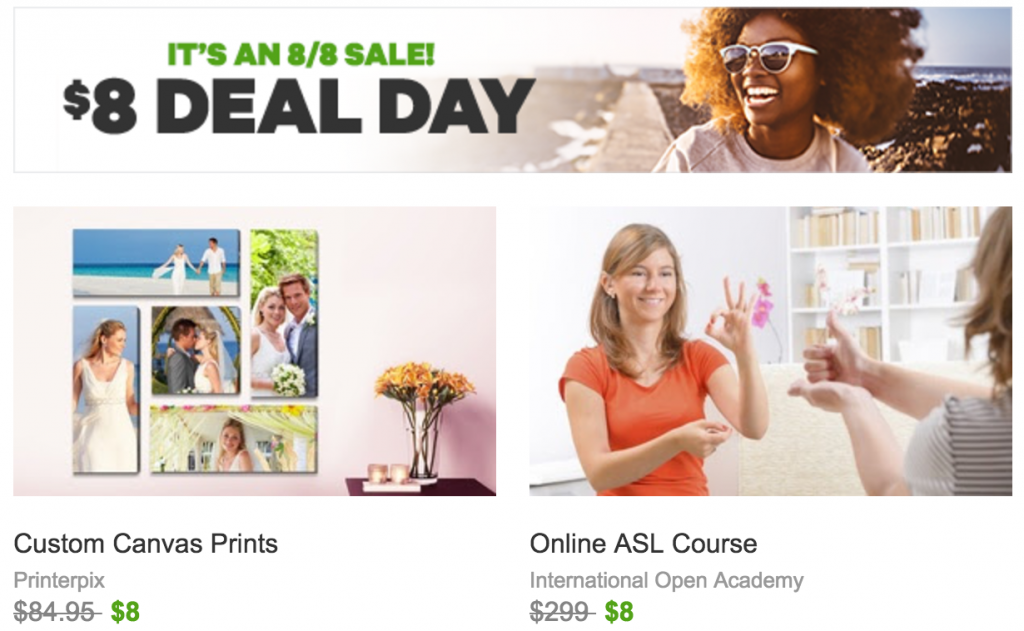 $8.00 Deal Day Today On Groupon!