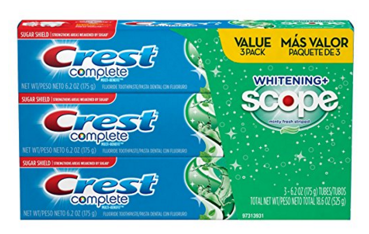Crest Complete Whitening Plus Scope Toothpaste 3-Pack Just $6.92 Shipped!