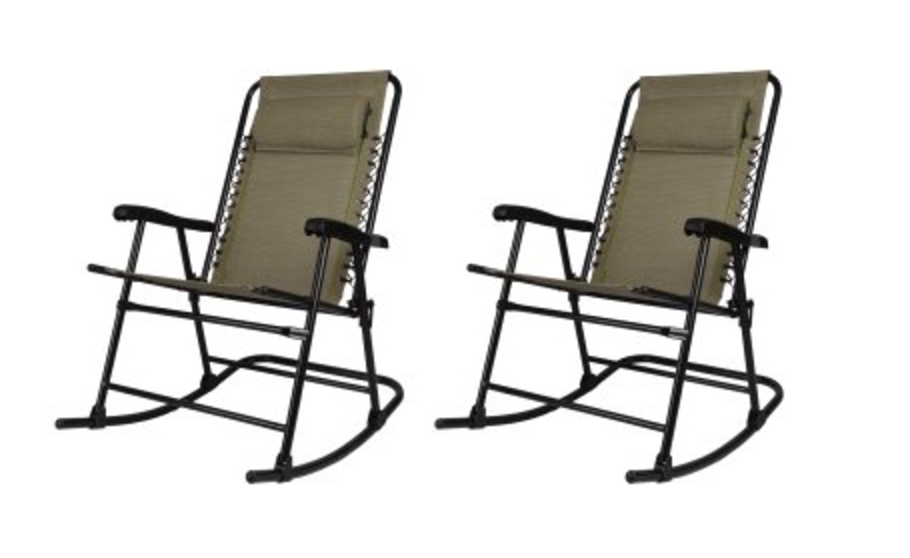 Mainstays Cascade 2 Piece Folding Rocker Set $58.11!