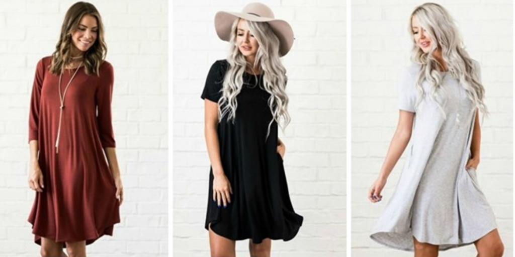 Draped Fall Tunic Dress Just $14.99! (Reg. $29.99)