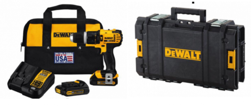 DEWALT 20-Volt MAX Lithium-Ion Compact Hammer Drill/Driver Kit Bundle $149.00 Today Only!