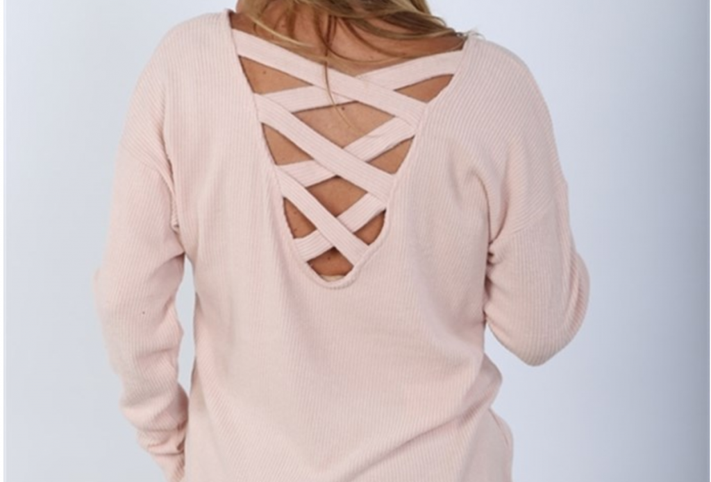 Criss Cross Back Sweater Just $14.99! Perfect For Fall!