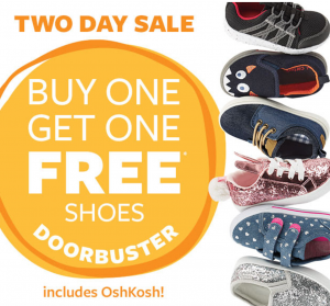 Buy One Get One FREE Shoes At Carter’s & OshKosh!