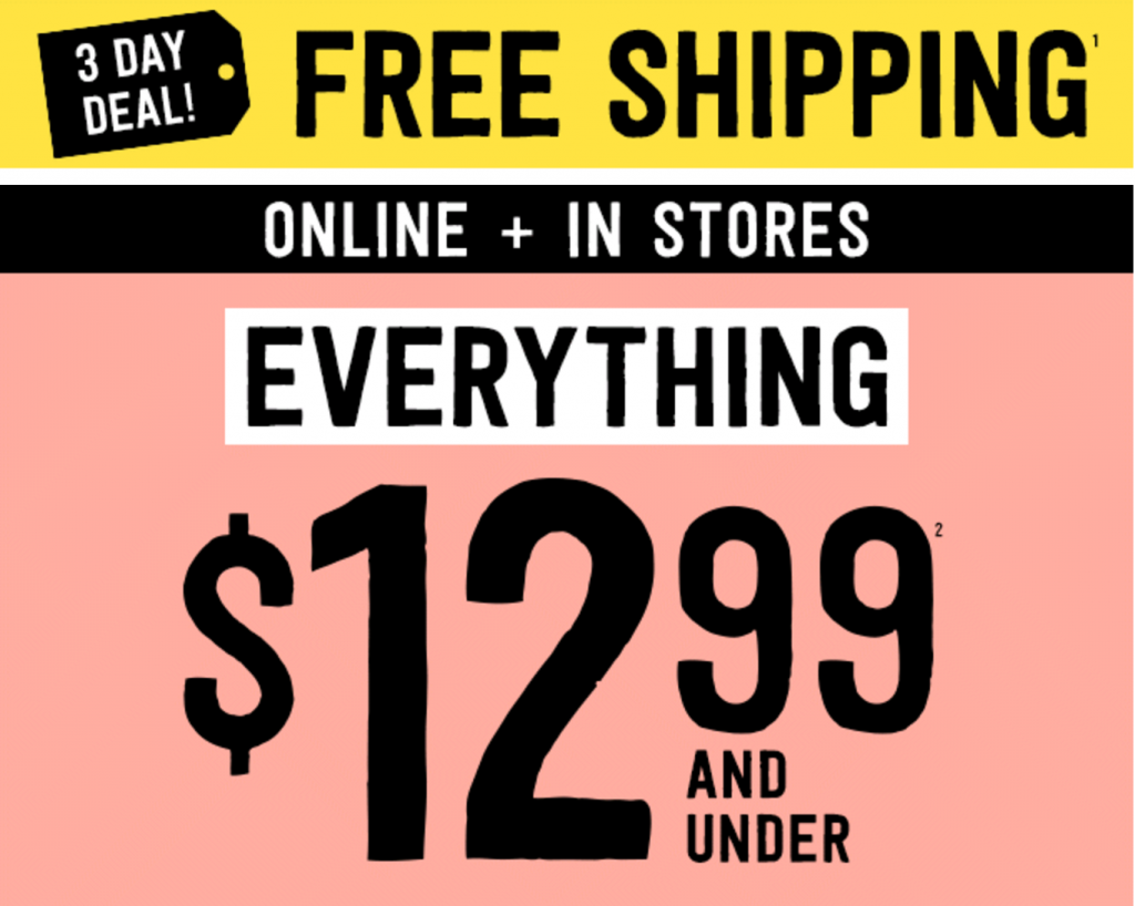 3-Day Sale! Free Shipping & Everything Just $12.99 At Crazy 8!