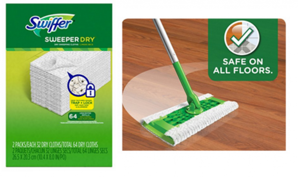 Swiffer Sweeper Dry Sweeping Pad Refills 64-Count Just $9.75 Shipped!