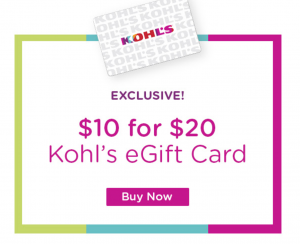 Living Social: $20 Kohl’s Gift Card Just $10! Check Your Email!