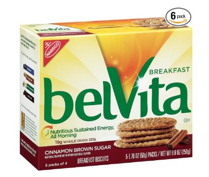 belVita Breakfast Biscuits, Cinnamon Brown Sugar, 5 Count Box, 8.8 Ounce (Pack of 6) – Only $10.64!