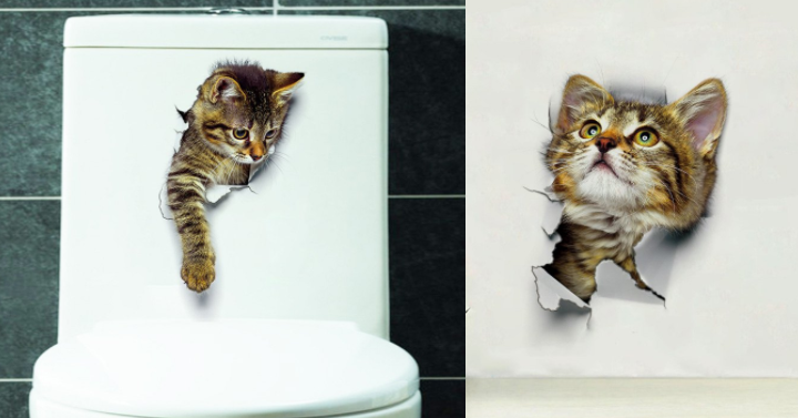 3D Cat Decor Wall Sticker Only $0.99 Shipped! (Reg. $3.96)