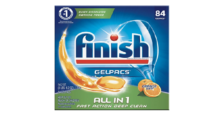 Finish All In 1 Gelpacs Dishwasher Detergent (84 Tabs) Only $8.97 Shipped!