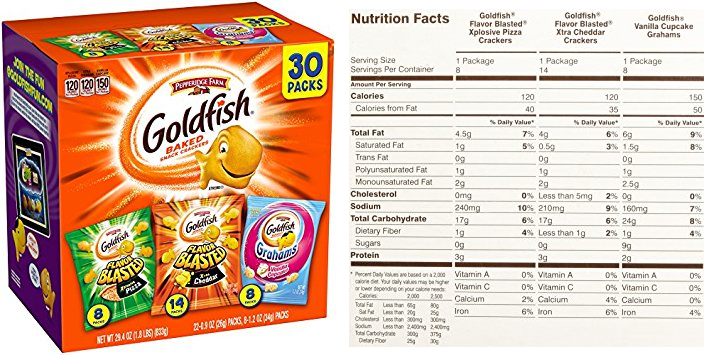 Pepperidge Farm Goldfish Crackers Variety Pack, 30-ct Only $8.06 Shipped!