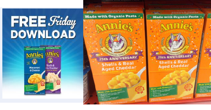 FREE Annie’s Natural Macaroni & Cheese! (Download Coupon Today, August 25th Only)