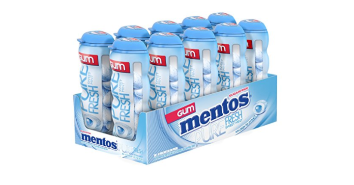 Mentos Gum Sugar Free Pocket Bottle 15 Piece (Pack of 10) Only $6.65 Shipped! That’s Only $0.66 Each!