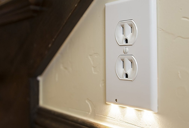 Outlet Cover Plate with Light Sensor and 3-LED Nightlight—$12.99!
