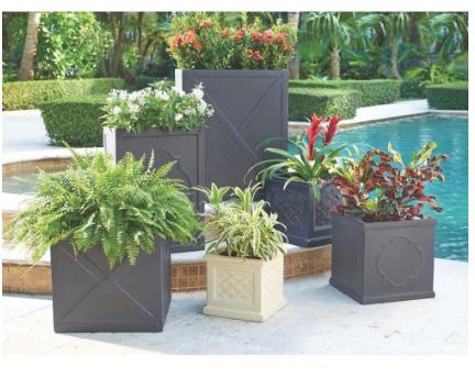 Great Deals on Planters! Lattice 11 in. Square Aged Limestone Clay Planter Only $22.33!