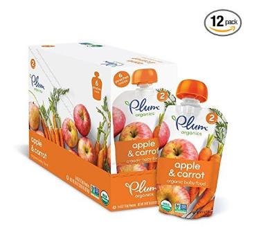 Plum Organics Stage 2, Organic Baby Food, Apple and Carrot (Pack of 12) – Only $9.29!