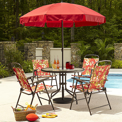 Essential Garden Folding 6-pc Floral Patio Set Only $101.99!