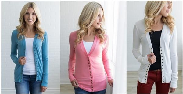 Ribbed Snap Cardigan – Only $16.99!