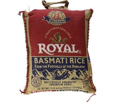 Royal Basmati Rice, 15-Pound Bag  – Only $12.74! *Prime Member Exclusive*