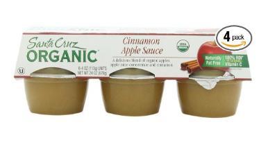 Santa Cruz Organic Apple Cinnamon Sauce, 6-Pack, 4-Ounce Cups (Pack of 4) – Only $7.39!