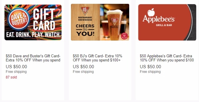 Extra 10% Off When You Buy 2 or More $50 Gift Cards! BJ’s, Red Robin, Applebee’s, and MORE!