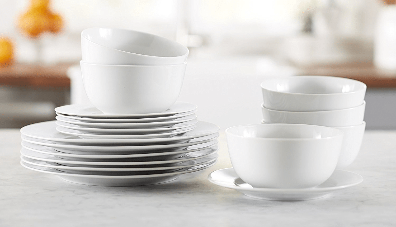 AmazonBasics 18-Piece Dinnerware Set, Service for 6—$31.99!