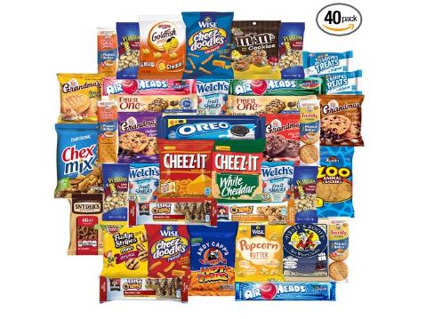 Cookies Chips & Candies Snacks Variety Pack Bulk Sampler Assortment – Only $23.74!
