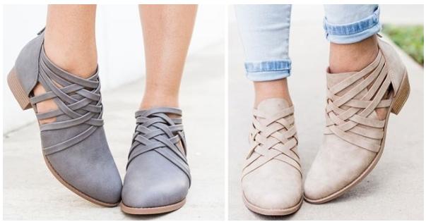 Strappy Chic Heel Booties – Only $26.99!
