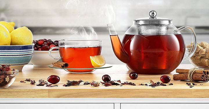 Glass Tea Pot with Tea Infuser Only $10.00!