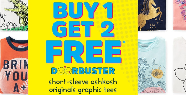 OshKosh Graphic Tees Buy 1 Get 2 FREE!