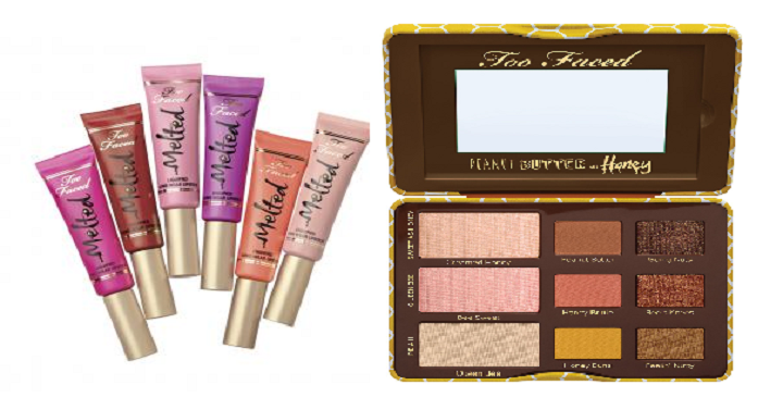 Too Faced: Up to 65% Off Select Items! Melted Lipsticks Only $7.50! Eyeshadow Pallets and more!