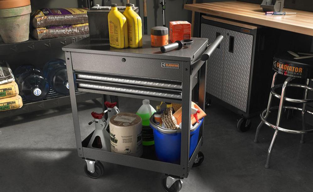 Gladiator 2-Drawer Utility Cart with Locking Tray – Only $99.97!