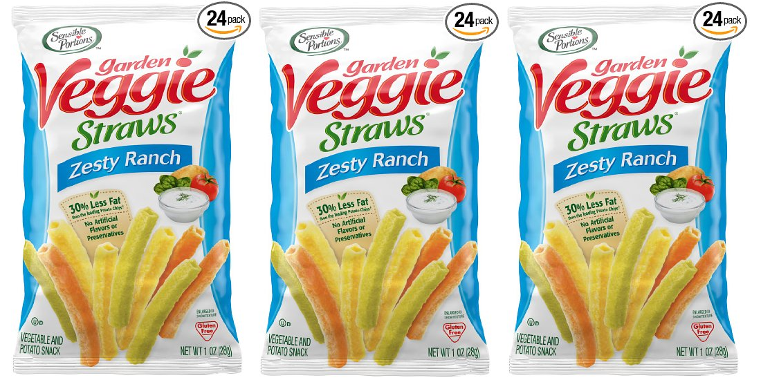 Pack of 24 Sensible Portions Zesty Ranch Garden Veggie Straws Only $11.71 Shipped!!