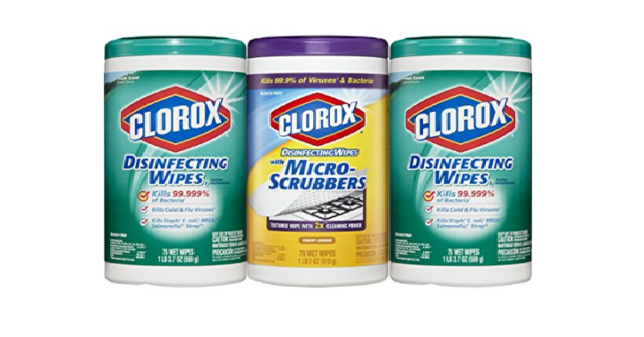 Clorox Disinfecting Wipes & Wipes with Micro-Scrubbers (220 Count) Only $10.63 Shipped!