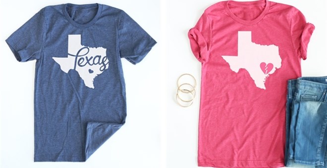 Texas Love Hurricane Relief Tees in 2 Styles from Jane – Just $13.99!