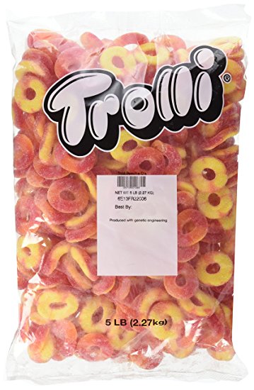 Trolli Peachie O’s Sour Gummy Candy 5 Pound Bag Only $11.99!