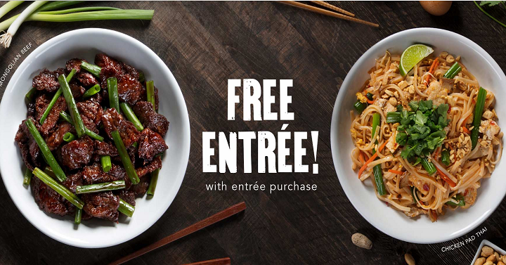 Buy One Entree Get One FREE at P.F. Chang’s!
