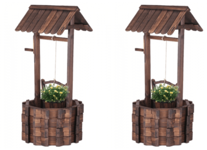 Wooden Wishing Well Planter Just $49.99 Shipped!