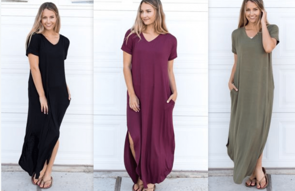 Relaxed Maxi Dress Just $19.99! New Fall Colors!