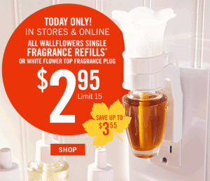 Bath & Body Works: $2.95 Wallflower Fragrance Refills Just $2.95 Today Only!