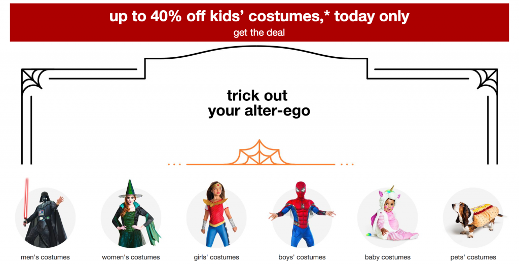 RUN! Up To 40% Off Halloween Costumes Today Only At Target!