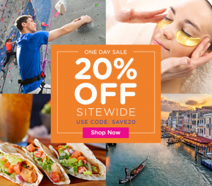 20% Off SiteWide At Living Social Today Only!