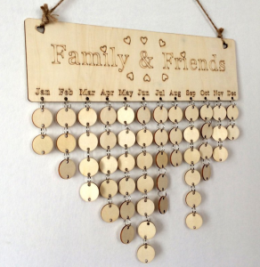Wooden DIY Family And Friends Birthday Calendar Just $5.77 Shipped!