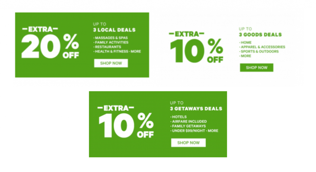 Groupon 20%-10%-10% Sitewide Sale Today Only!
