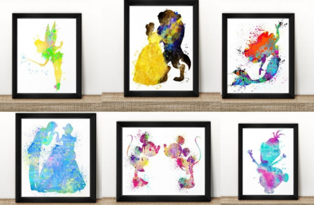 Character Inspired Watercolor Prints Just $3.99!