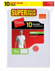 Hanes Mens ComfortSoft White Crew Neck T-Shirt 10-Pack $19.93! Under $2.00 Per Shirt!