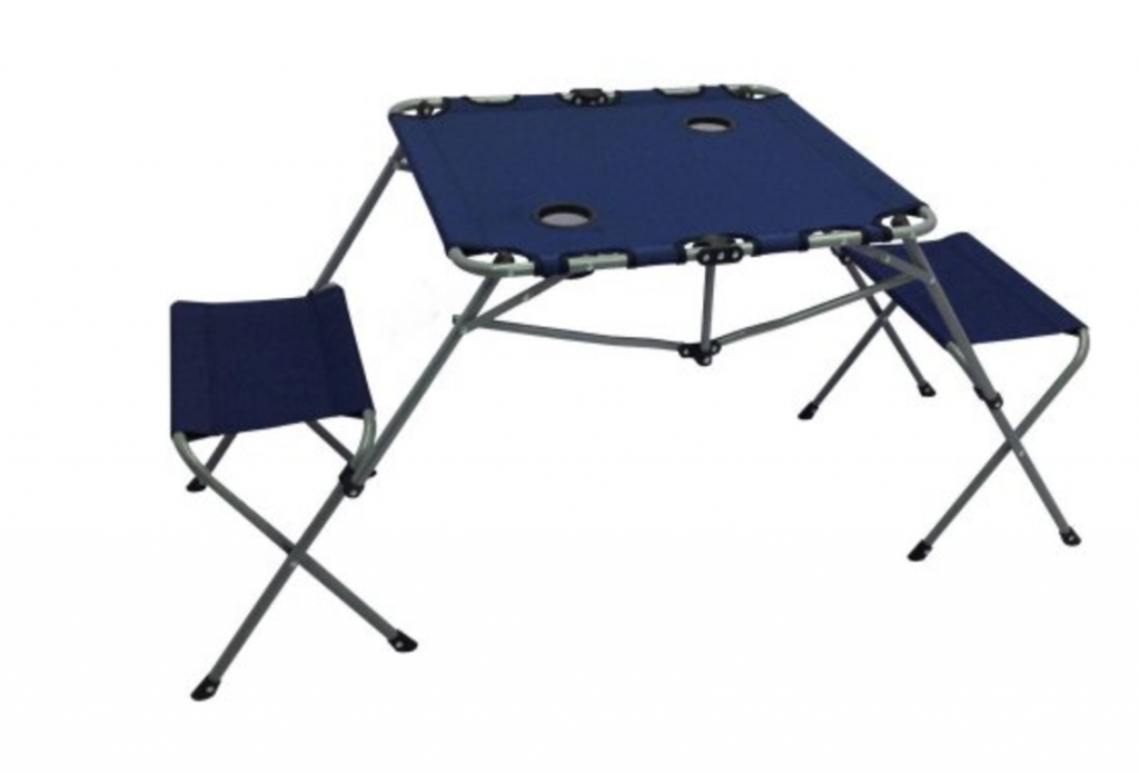 Ozark Trail 2-In-1 Table Set with Two Seats and Two Cup Holders Just $19.99!