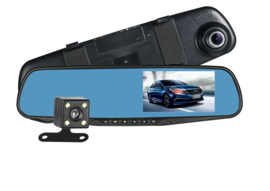 Dual Lens Car DVR Rear View Mirror $35.49 Shipped!
