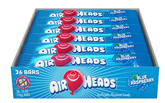Airheads Bars, Blue Raspberry (Pack of 36) – Only $6.01!